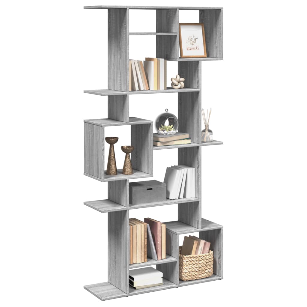 Bücherregal Grau Sonoma 92x29x188 cm Holzwerkstoff