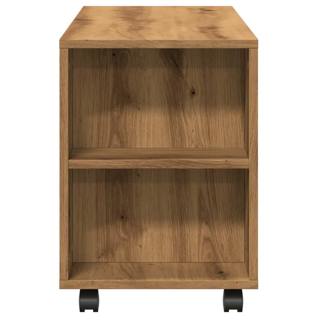 TV-Schrank mit Rollen Artisan-Eiche 102x34,5x43cm Holzwerkstoff