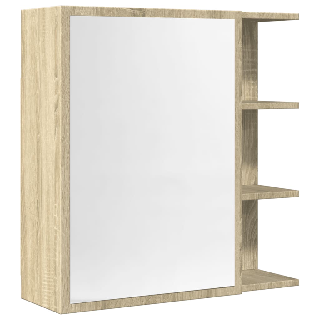 Bad-Spiegelschrank Sonoma-Eiche 62,5x20,5x64 cm Holzwerkstoff