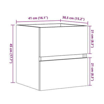 Waschbeckenunterschrank Sonoma-Eiche 41x38,5x45cm Holzwerkstoff