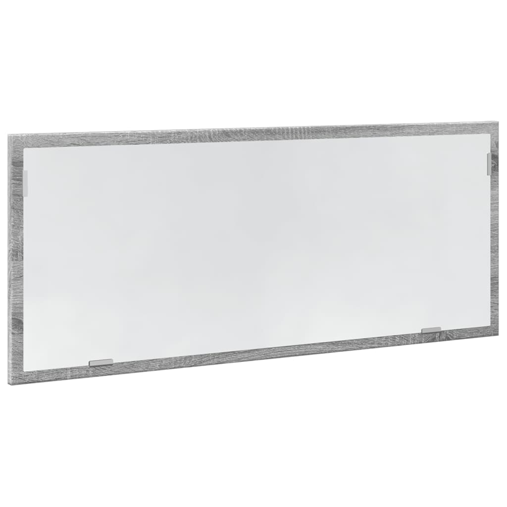 LED-Badspiegel Grau Sonoma 100x8,5x37 cm Holzwerkstoff