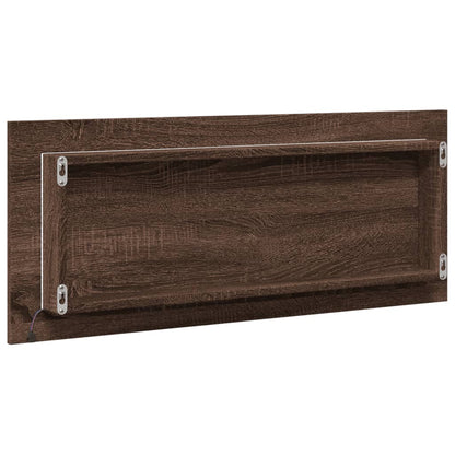 LED-Badspiegel Braun Eichen-Optik 100x8,5x37 cm Holzwerkstoff