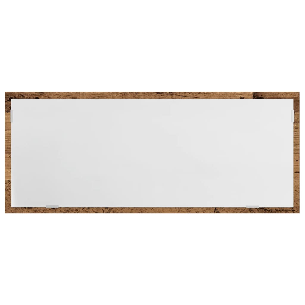 LED-Badspiegel Altholz-Optik 100x8,5x37 cm Holzwerkstoff