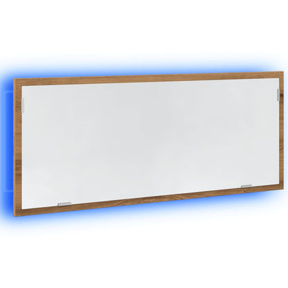 LED-Badspiegel Artisan-Eiche 100x8,5x37 cm Holzwerkstoff