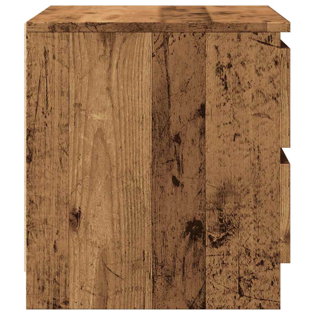 Nachttische 2 Stk. Altholz-Optik 50x40x43,5 cm Holzwerkstoff