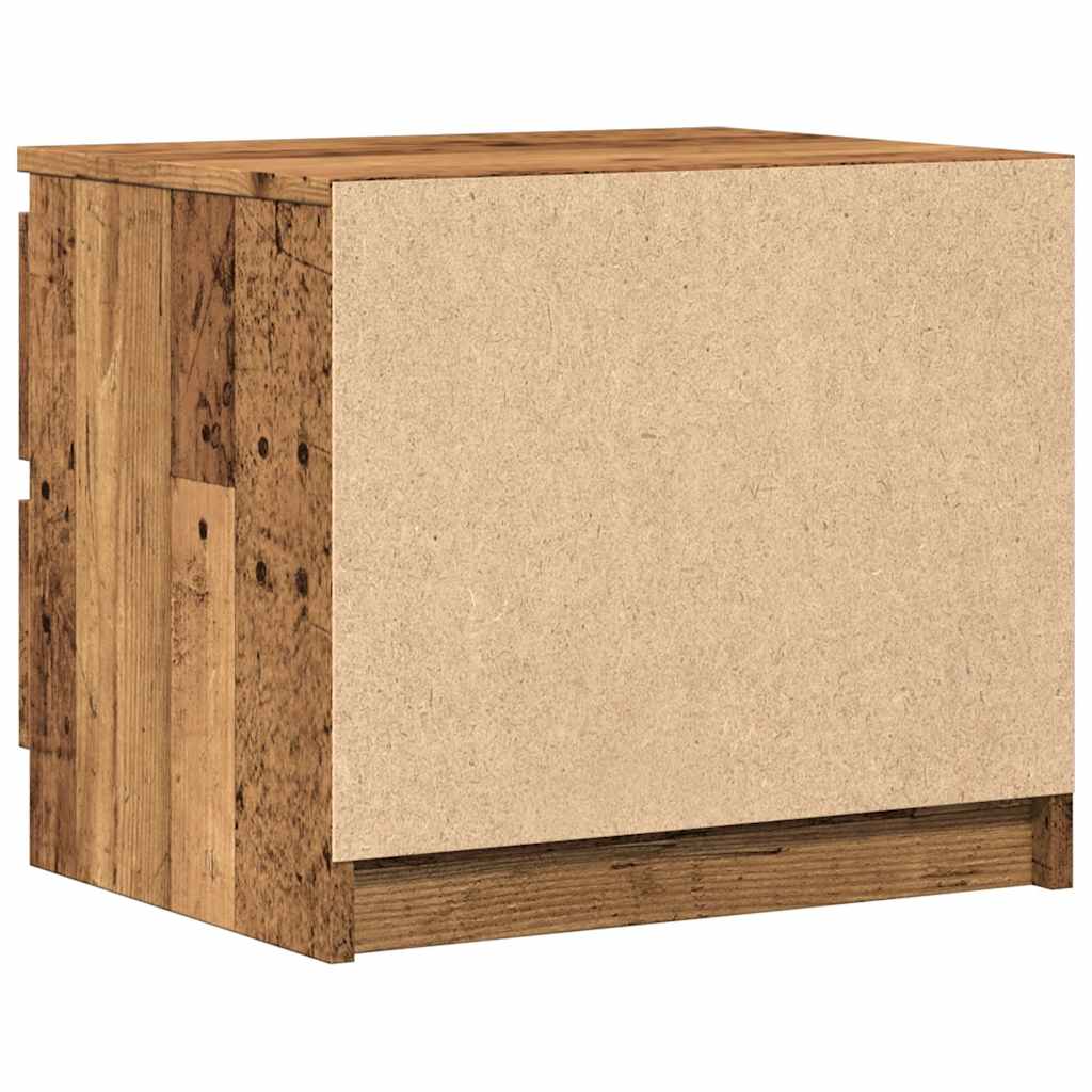 Nachttische 2 Stk. Altholz-Optik 50x40x43,5 cm Holzwerkstoff