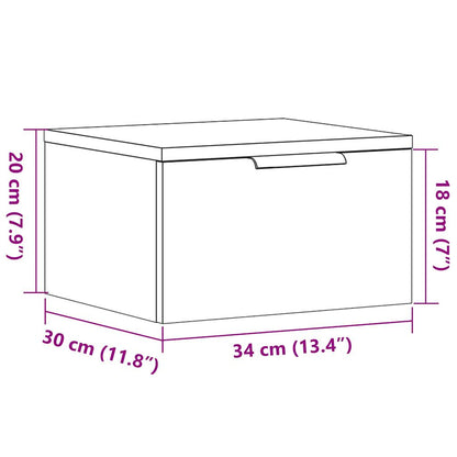 Wand-Nachttische 2 Stk. Altholz-Optik 34x30x20 cm