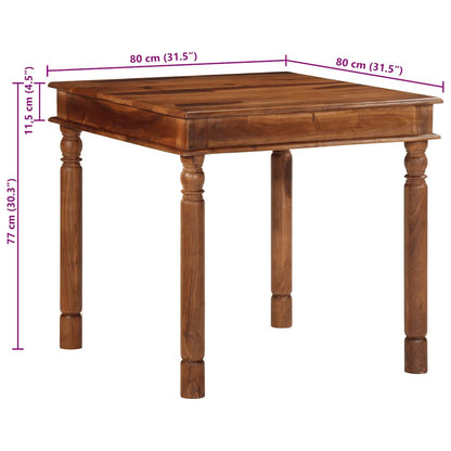 Esstisch 80x80x77 cm Massivholz Akazie