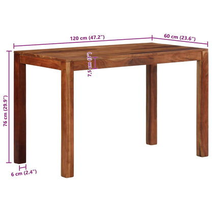 Esstisch 120x60x76 cm Massivholz Akazie