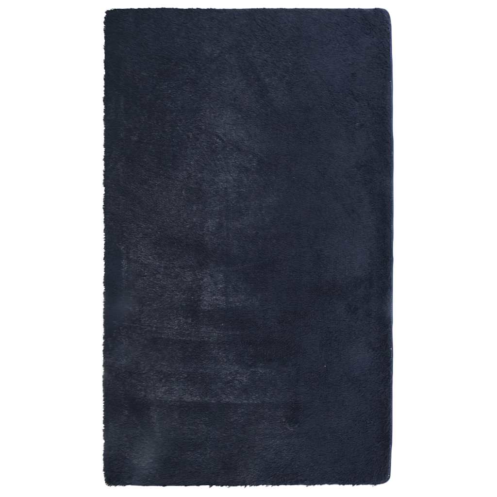 Teppich Shaggy Hochflor NAVARRA Marineblau 60x100 cm Polyester