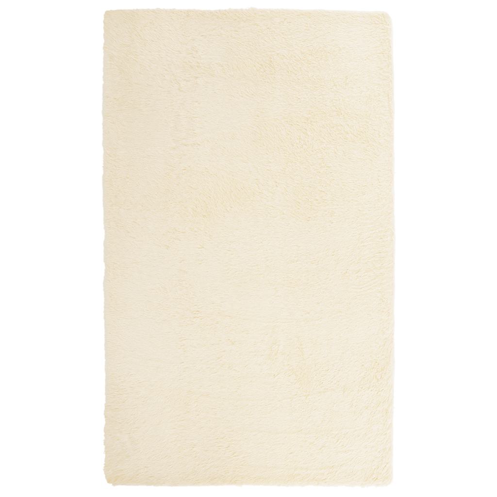 Teppich Shaggy Hochflor NAVARRA Creme 80x150 cm Polyester