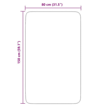 Teppich Shaggy Hochflor NAVARRA Dunkelgrau 80x150 cm Polyester