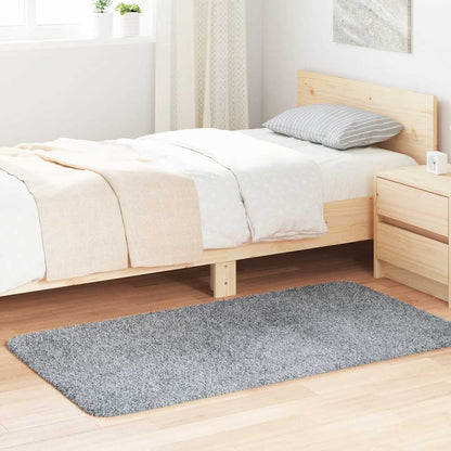 Teppich Shaggy Hochflor NAVARRA Hellgrau 80x150 cm Polyester