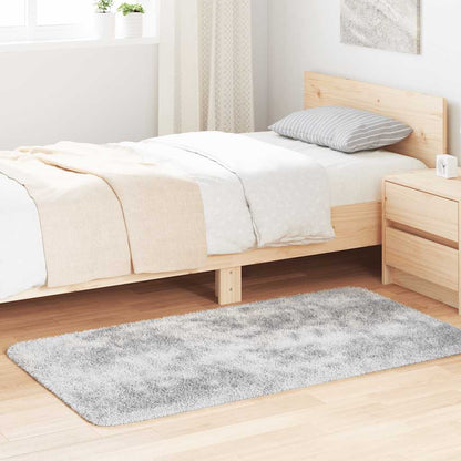 Teppich Shaggy Hochflor NAVARRA Silbergrau 80x150 cm Polyester