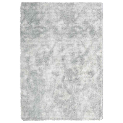 Teppich Shaggy Hochflor NAVARRA Silbergrau 120x170 cm Polyester