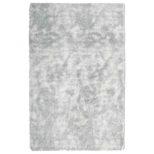 Teppich Shaggy Hochflor NAVARRA Silbergrau 130x200 cm Polyester