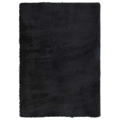 Teppich Shaggy Hochflor NAVARRA Schwarz 160x230 cm Polyester