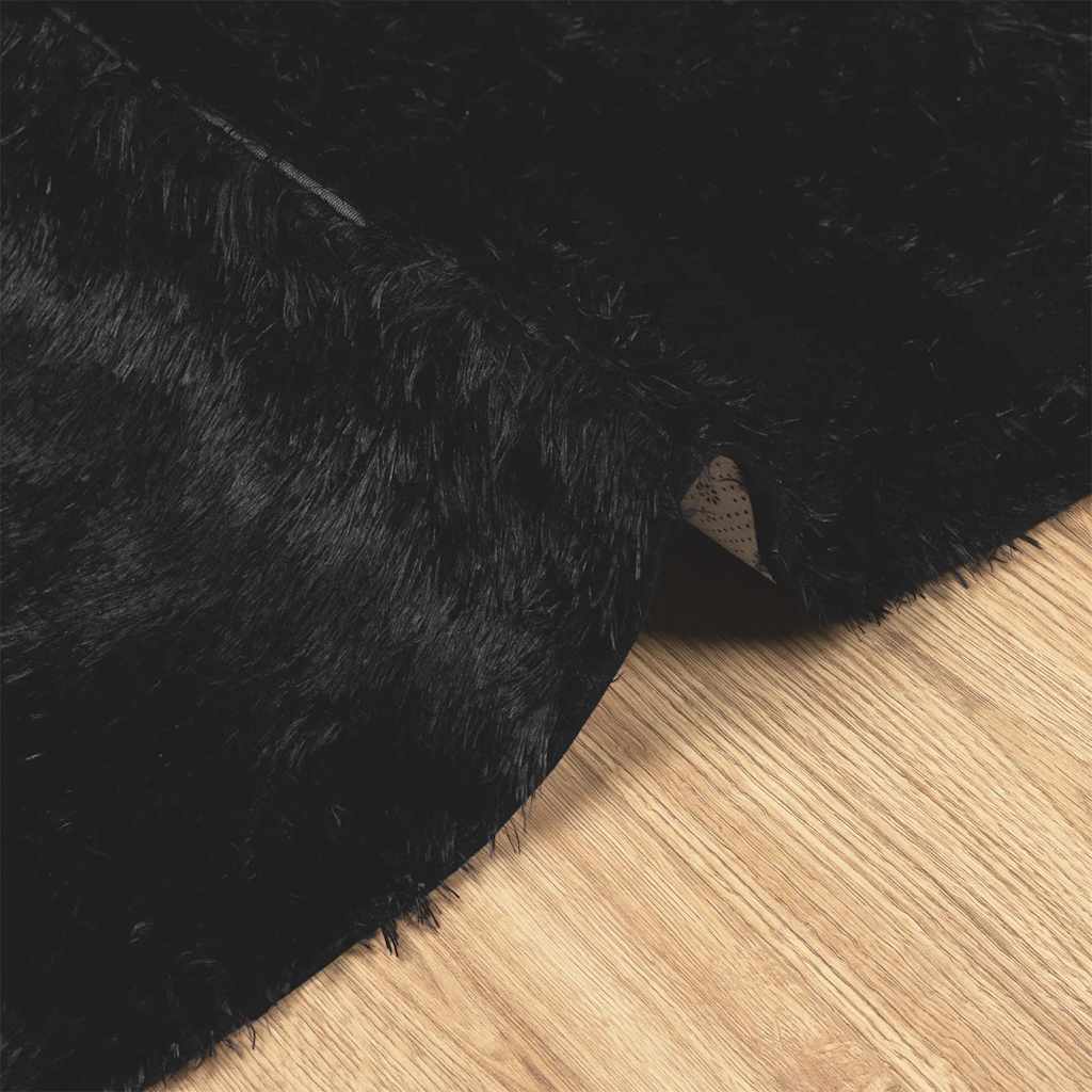 Teppich Shaggy Hochflor NAVARRA Schwarz 160x230 cm Polyester