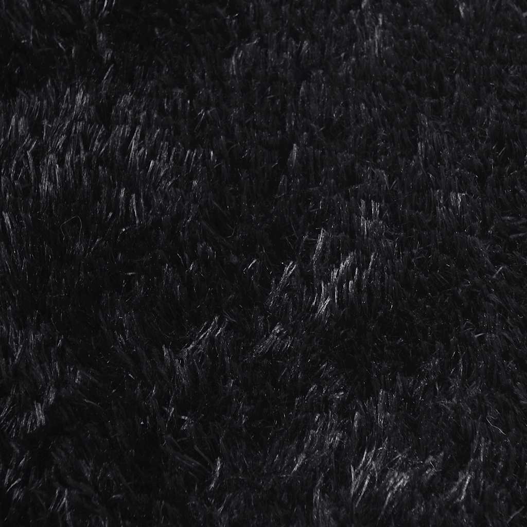 Teppich Shaggy Hochflor NAVARRA Schwarz 160x230 cm Polyester