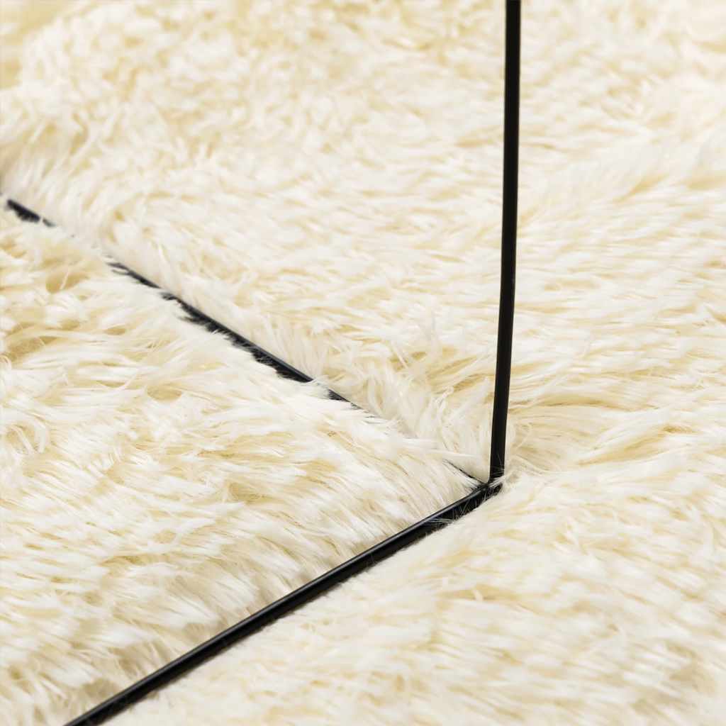 Teppich Shaggy Hochflor NAVARRA Creme 160x230 cm Polyester