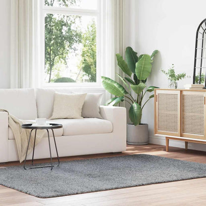 Teppich Shaggy Hochflor NAVARRA Hellgrau 160x230 cm Polyester