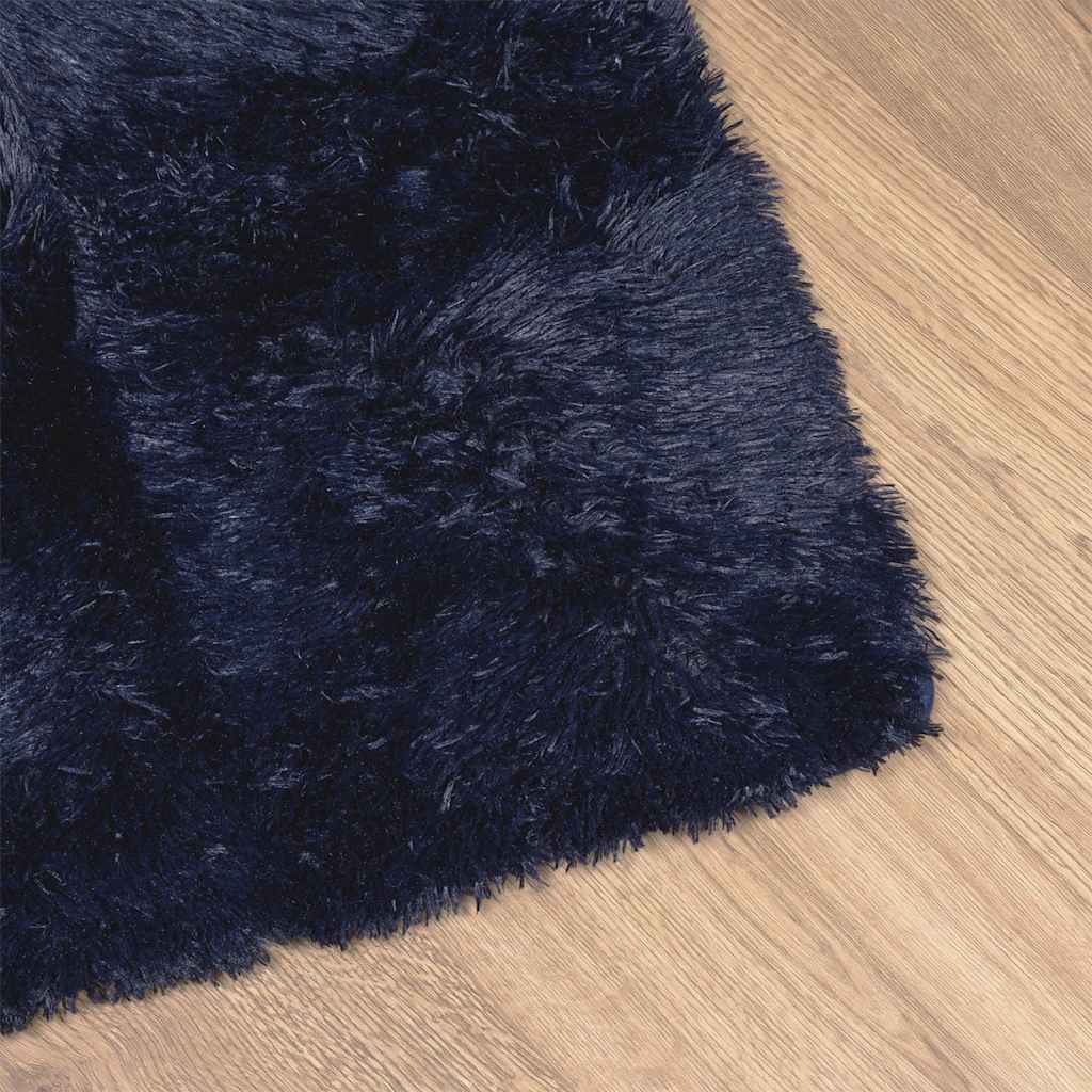 Teppich Shaggy Hochflor NAVARRA Marineblau 160x230 cm Polyester