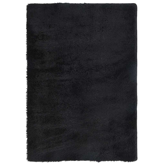 Teppich Shaggy Hochflor NAVARRA Schwarz 200x290 cm Polyester