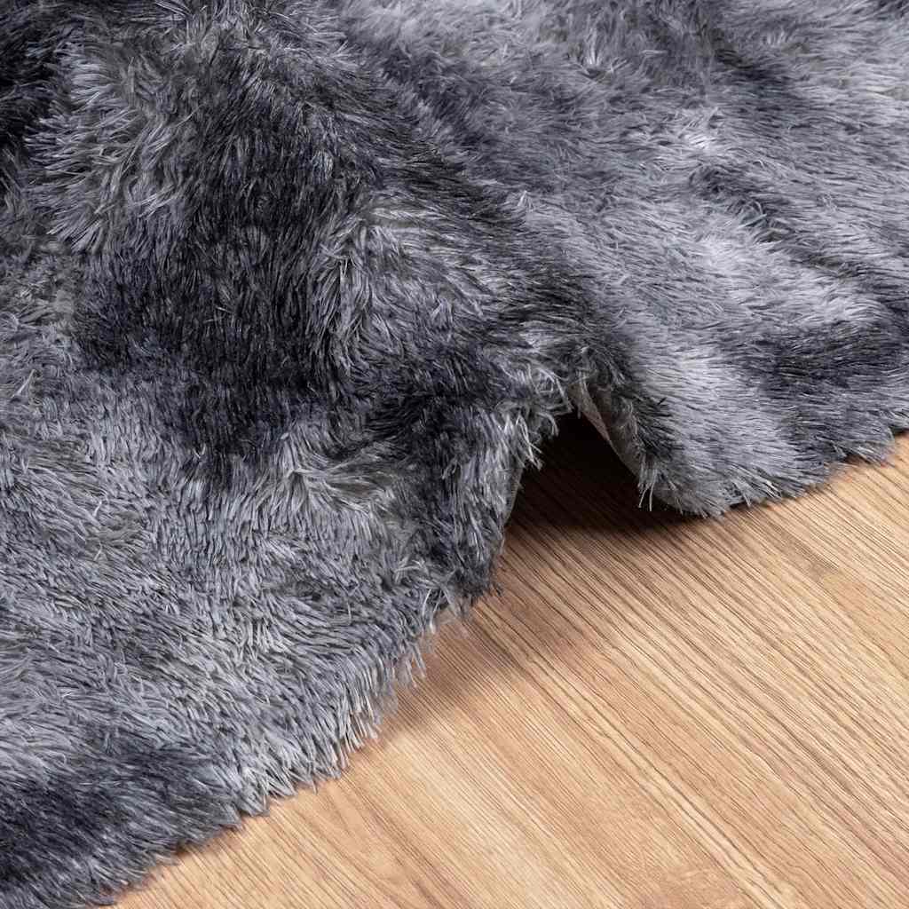 Tappeto Shaggy, pelo lungo, NAVARRA, grigio scuro, 200x290 cm, poliestere