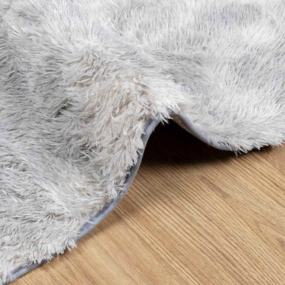 Teppich Shaggy Hochflor NAVARRA Silbergrau 200x290 cm Polyester