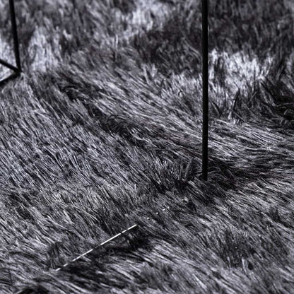 Teppich Shaggy Hochflor NAVARRA Dunkelgrau 240x340 cm Polyester