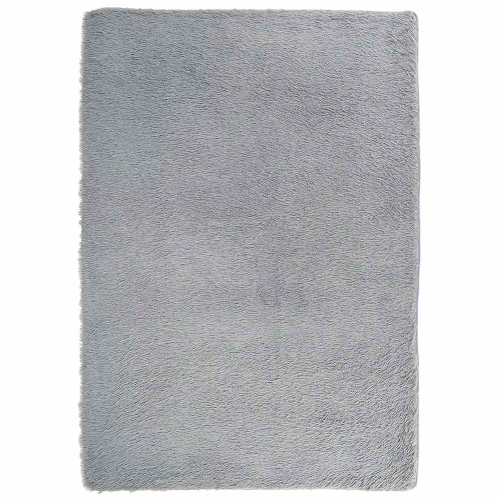 Teppich Shaggy Hochflor NAVARRA Hellgrau 240x340 cm Polyester