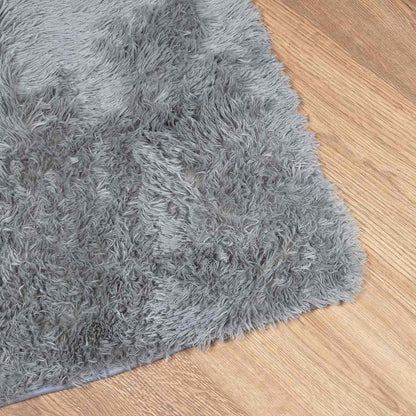 Teppich Shaggy Hochflor NAVARRA Hellgrau 240x340 cm Polyester