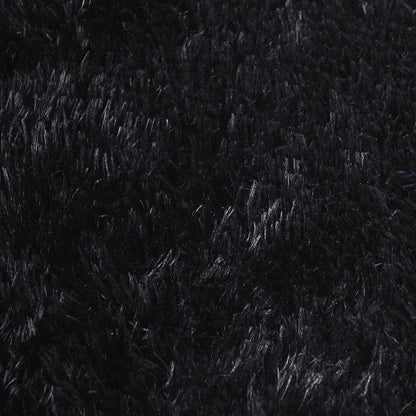 Teppich Shaggy Hochflor NAVARRA Schwarz 120x120 cm Polyester