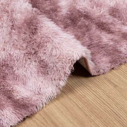 Teppich Shaggy Hochflor NAVARRA Altrosa 160x160 cm Polyester