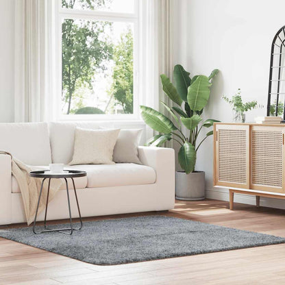 Teppich Shaggy Hochflor NAVARRA Hellgrau 160x160 cm Polyester