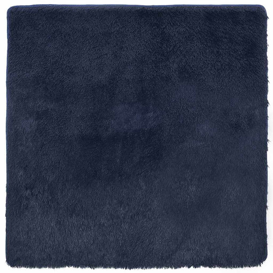 Teppich Shaggy Hochflor NAVARRA Marineblau 160x160 cm Polyester
