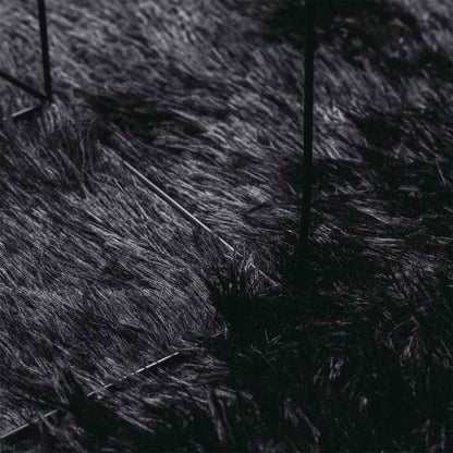 Teppich Shaggy Hochflor NAVARRA Schwarz 200x200 cm Polyester
