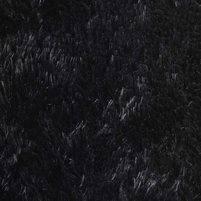 Teppich Shaggy Hochflor NAVARRA Schwarz 200x200 cm Polyester