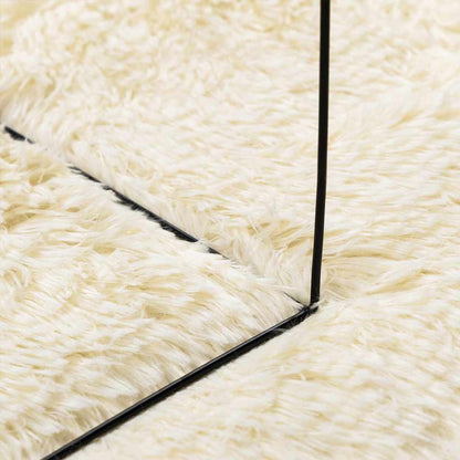 Teppich Shaggy Hochflor NAVARRA Creme 200x200 cm Polyester