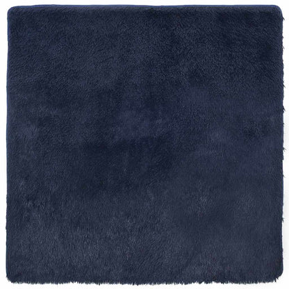 Teppich Shaggy Hochflor NAVARRA Marineblau 200x200 cm Polyester
