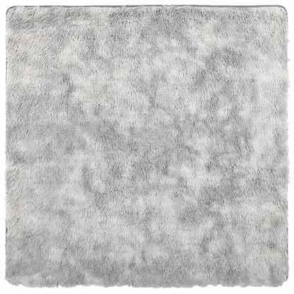 Teppich Shaggy Hochflor NAVARRA Silbergrau 200x200 cm Polyester