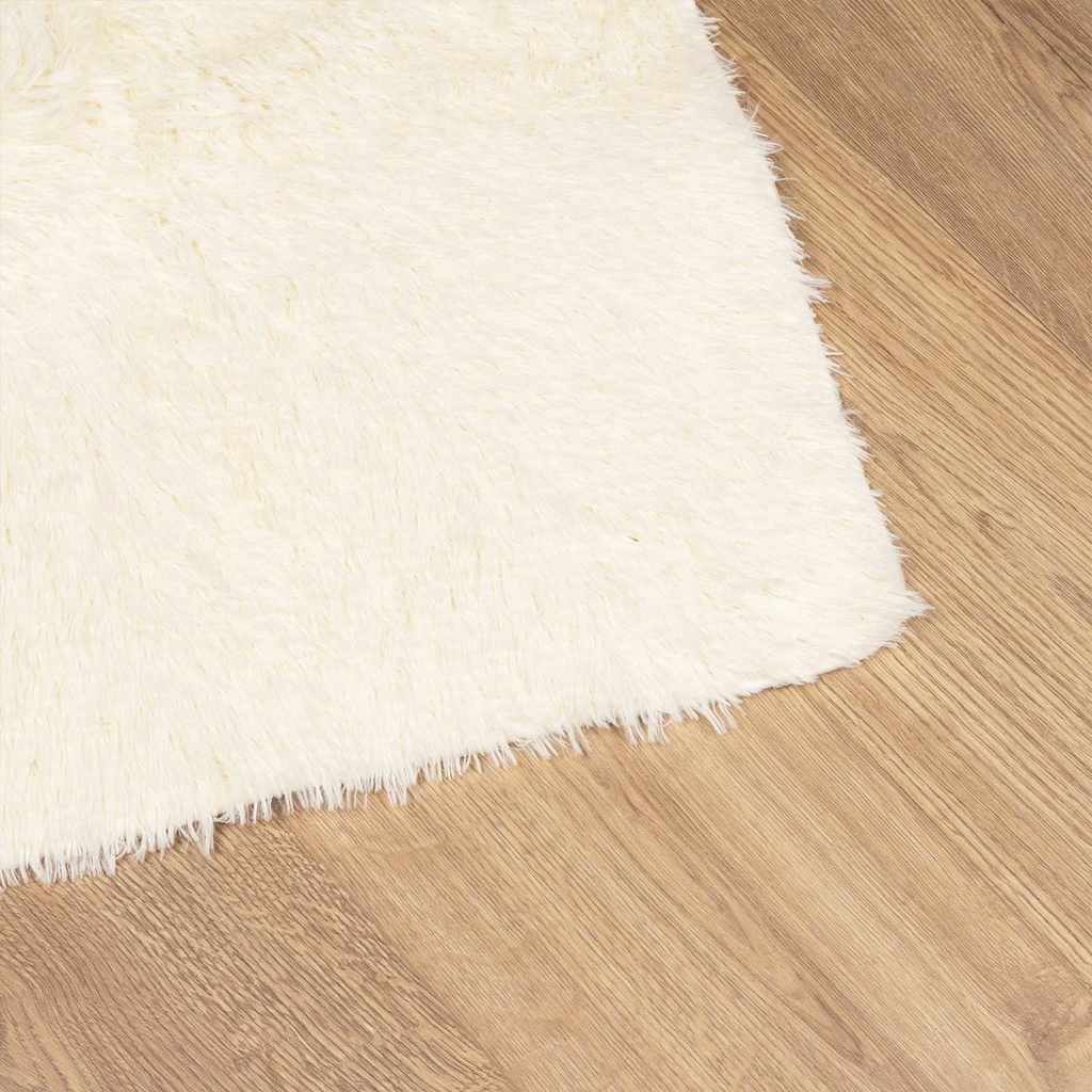 Teppich Shaggy Hochflor NAVARRA Creme 240x240 cm Polyester