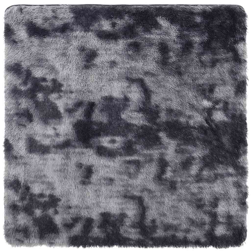 Teppich Shaggy Hochflor NAVARRA Dunkelgrau 240x240 cm Polyester