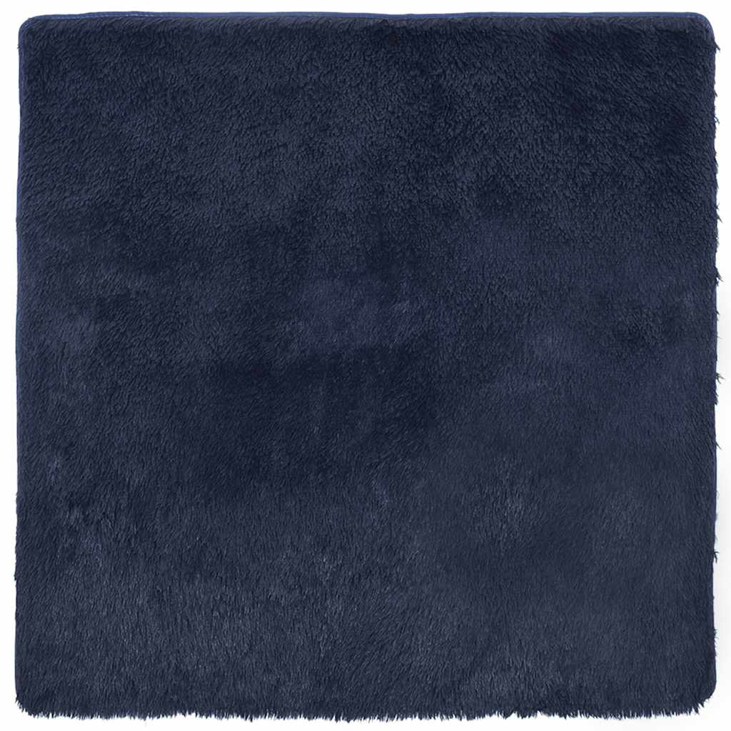 Teppich Shaggy Hochflor NAVARRA Marineblau 240x240 cm Polyester