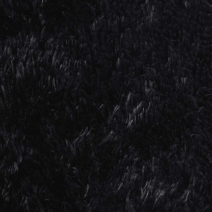 Teppich Shaggy Hochflor NAVARRA Schwarz 100x100 cm Polyester