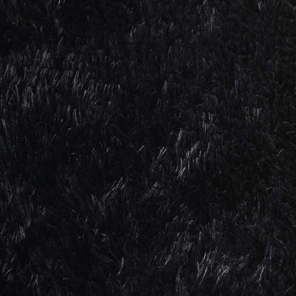 Teppich Shaggy Hochflor NAVARRA Schwarz 120x120 cm Polyester