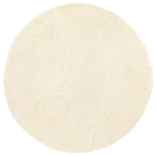 Teppich Shaggy Hochflor NAVARRA Creme 120x120 cm Polyester