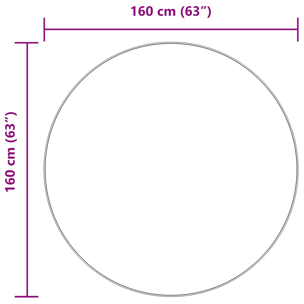 Teppich Shaggy Hochflor NAVARRA Schwarz 160x160 cm Polyester