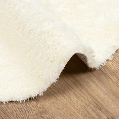 Teppich Shaggy Hochflor NAVARRA Creme 160x160 cm Polyester
