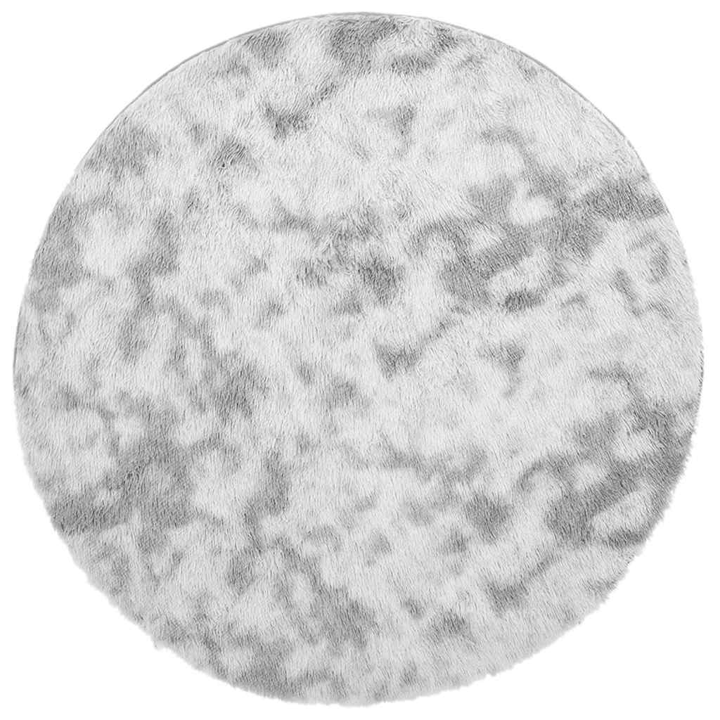 Teppich Shaggy Hochflor NAVARRA Silbergrau 160x160 cm Polyester